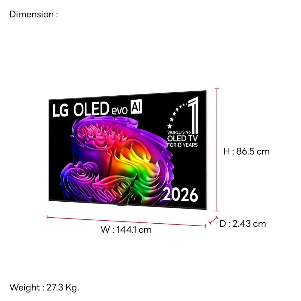 ทีวีโอแอลอีดี 65 นิ้ว LG (4K, OLED, WEB OS) OLED65G6PSA.ATM