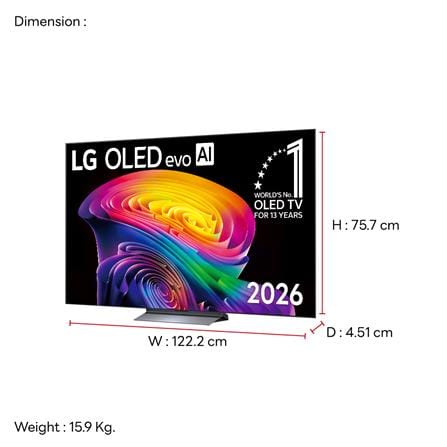 ทีวีโอแอลอีดี 55 นิ้ว LG (4K, OLED, SMART TV) OLED55C6PSA.ATM_12
