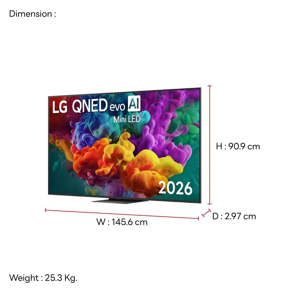 ทีวีคิวเอ็นอีดี 65 นิ้ว LG (4K, QNED, WEB OS) 65QNED86BS 2026