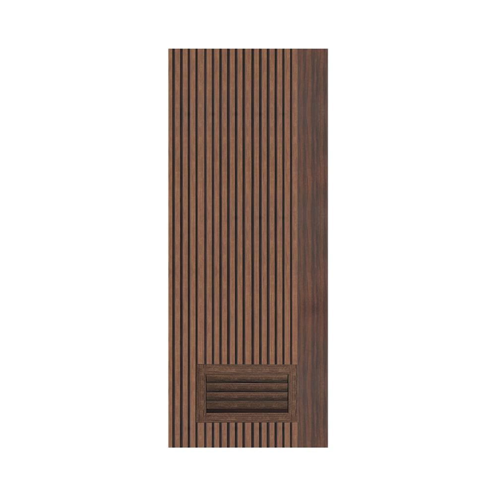 ประตูห้องน้ำโพลีสไตรีน ไม่เจาะลูกบิด LINDEKOR VERTICAL 90x200 ซม. สีโรสวู้ด (เปิดด้านซ้าย เข้าด้านใน)