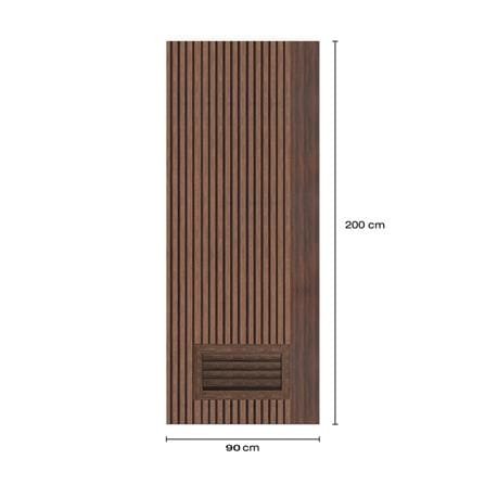 ประตูห้องน้ำโพลีสไตรีน ไม่เจาะลูกบิด LINDEKOR VERTICAL 90x200 ซม. สีโรสวู้ด (เปิดด้านซ้าย เข้าด้านใน)_5