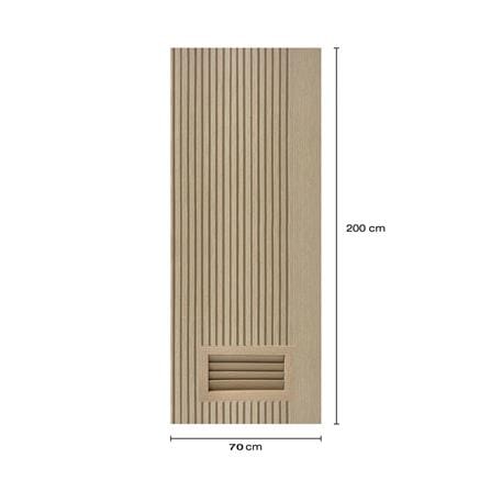 ประตูห้องน้ำโพลีสไตรีน ไม่เจาะลูกบิด LINDEKOR VERTICAL 70x200 ซม. สีบีชด้าน (เปิดด้านซ้าย เข้าด้านใน)_5