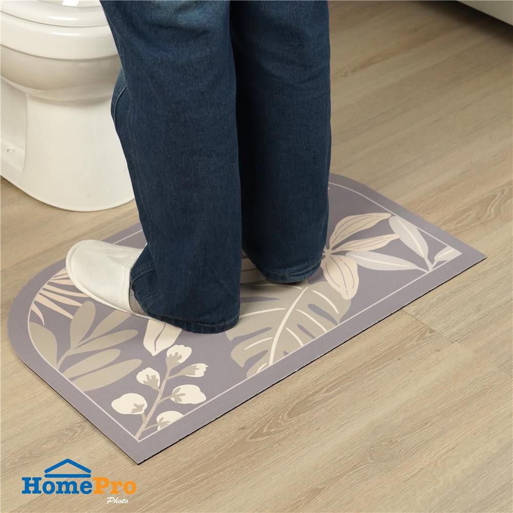 พรมพียู HOME LIVING STYLE TROPPIX 45x70 ซม. สีเทา