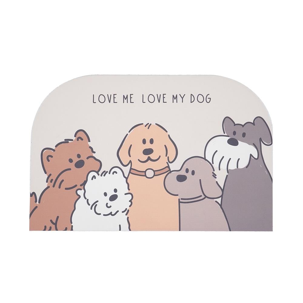 พรมพียู HOME LIVING STYLE LOVE DOG 45x70 ซม. สีครีม