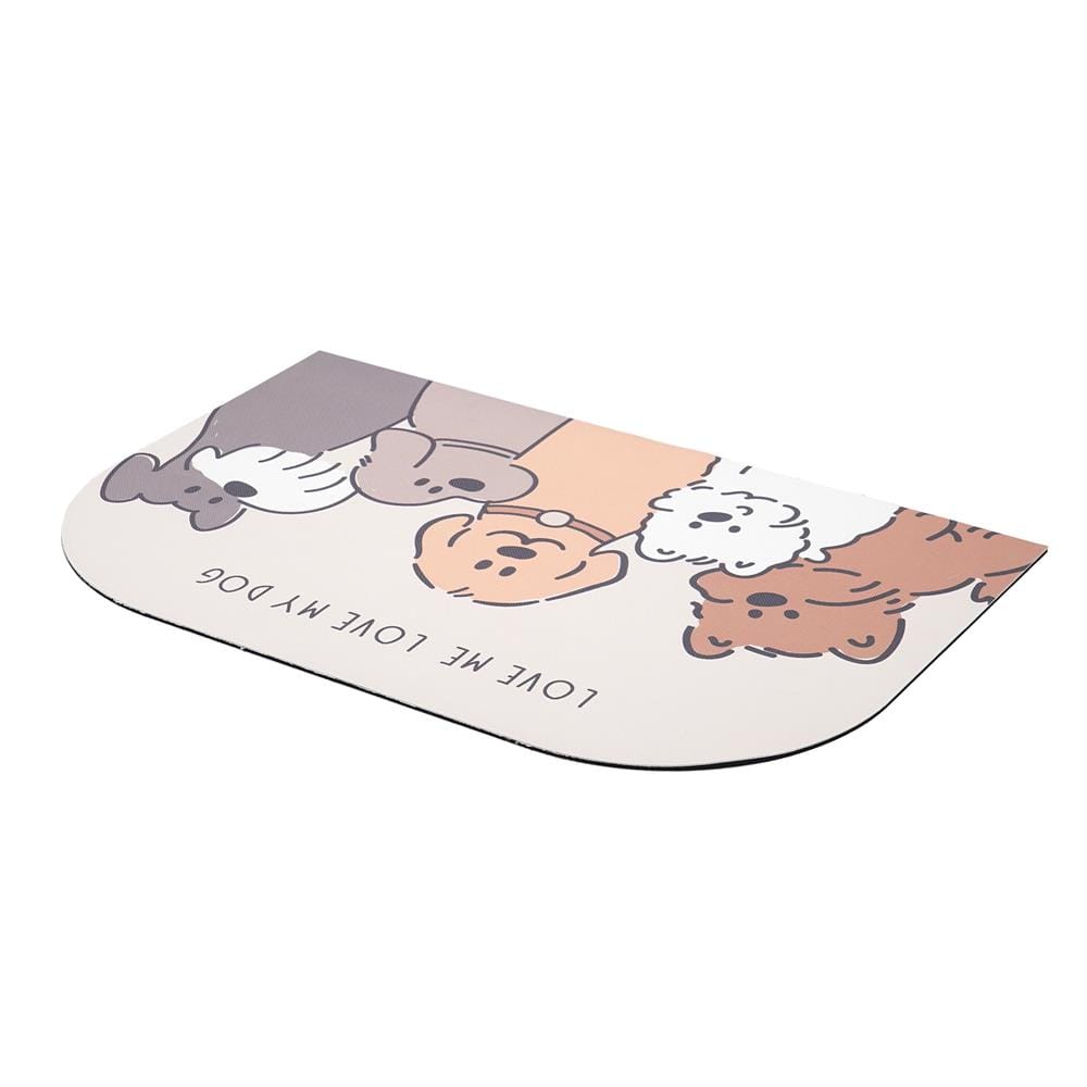 พรมพียู HOME LIVING STYLE LOVE DOG 45x70 ซม. สีครีม