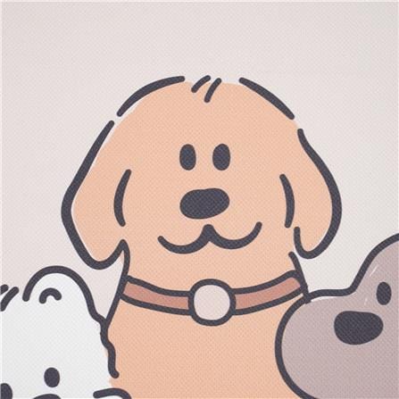 พรมพียู HOME LIVING STYLE LOVE DOG 45x70 ซม. สีครีม_1