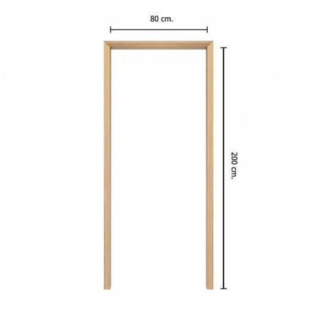 วงกบประตู UPVC PARAZZO 80x200 ซม. สีเนเชรัล แอชวูด_3