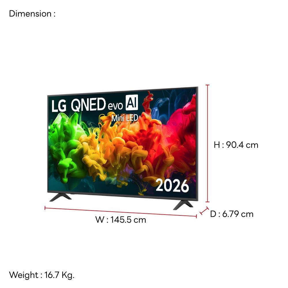 ทีวีคิวเอ็นอีดี 65 นิ้ว LG (4K, QNED, WEB OS) 65QNED80BSA 2026