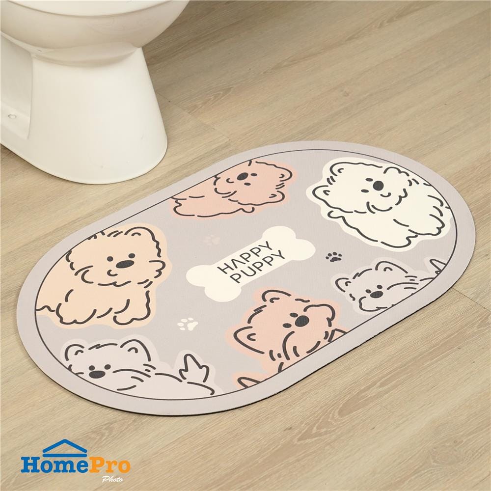 พรมพียู HOME LIVING STYLE PUPPY 45x70 ซม. สีเทาอ่อน