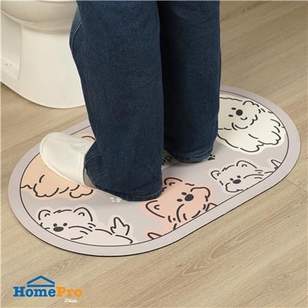 พรมพียู HOME LIVING STYLE PUPPY 45x70 ซม. สีเทาอ่อน_5
