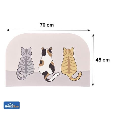 พรมพียู HOME LIVING STYLE TRIO 45x70 ซม. สีครีม_7