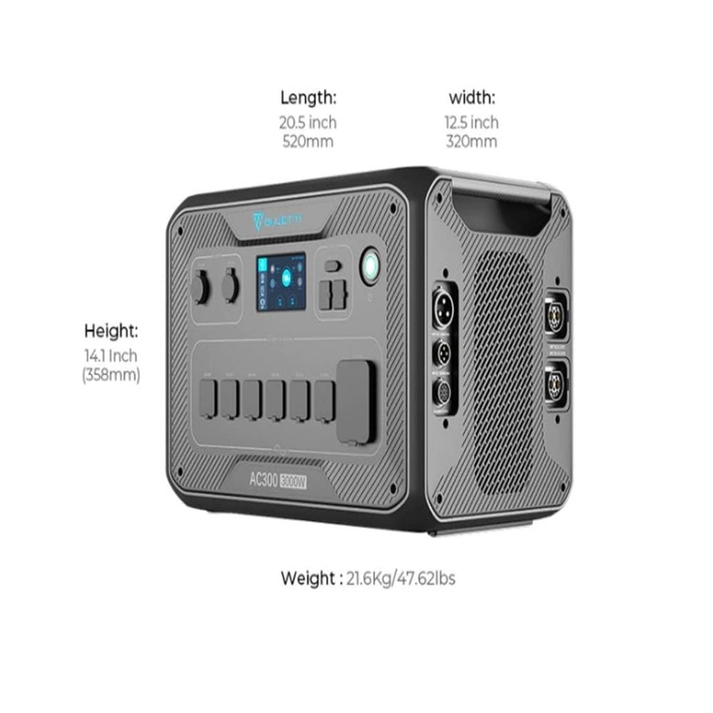 POWER BOX BLUETTI AC300+B300K 3000 วัตต์ สีดำ
