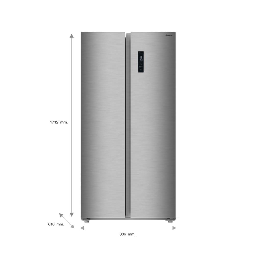 ตู้เย็น SIDE BY SIDE ACONATIC AN-FR4000S 14.1 คิว สีเทา