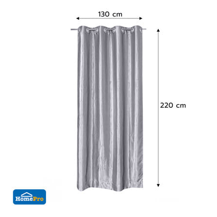 ผ้าม่าน EYELET HOME LIVING STYLE ZOE UV 130x220 ซม. สีเทา_4
