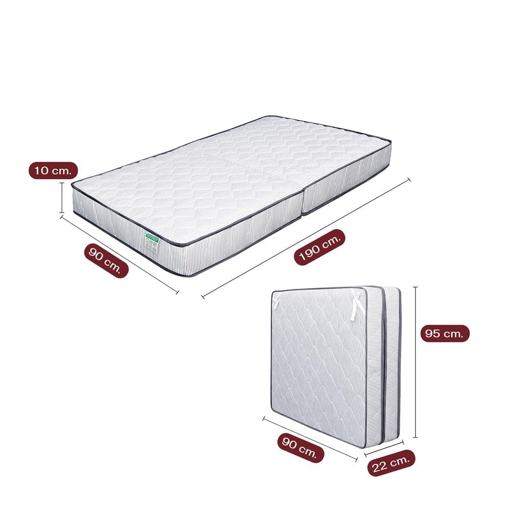 เตียงพับพร้อม TOPPER THAIBULL SSTSFPE245-90 (TNR) สีขาว