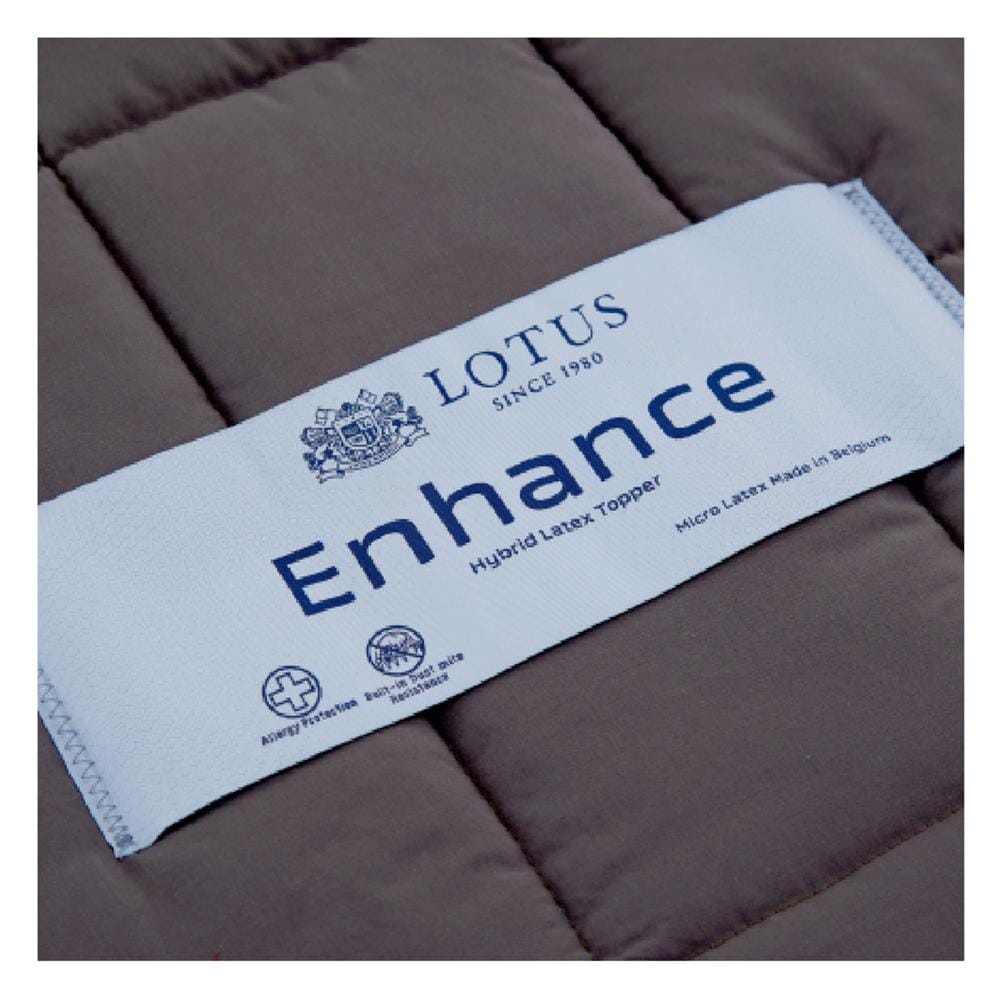 แผ่นรองนอน 5 ฟุต LOTUS ENHANCE 2 นิ้ว สี GREY