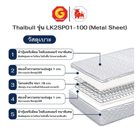 เตียงพับพร้อม TOPPER THAIBULL LK2SP01-100_8