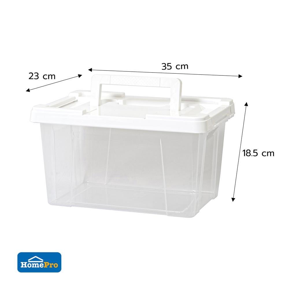 กล่องหูหิ้ว STACKO MORI 8 ลิตร สีขาว/ใส