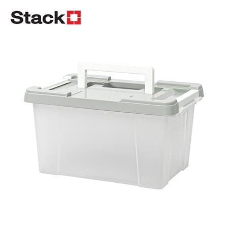 กล่องหูหิ้ว STACKO MORI 8 ลิตร สีเทา/ใส_0