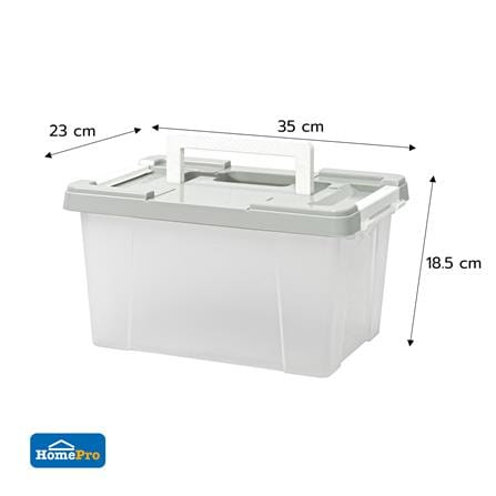 กล่องหูหิ้ว STACKO MORI 8 ลิตร สีเทา/ใส_2