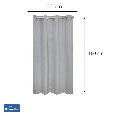 ผ้าม่าน EYELET HOME LIVING STYLE SHADE UV 150x160 ซม. สีเทา_9