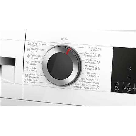 เครื่องอบผ้าฝาหน้า BOSCH WQG25302TH 10 กก. HEAT PUMP สีขาว_2