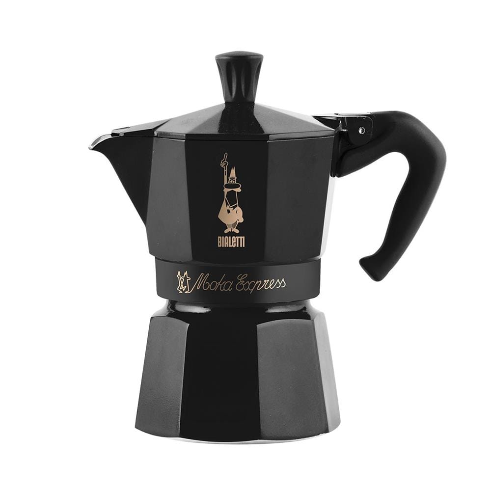 หม้อต้มกาแฟ BIALETTI MOKA MONOGRAM 3 ถ้วย สีดำ