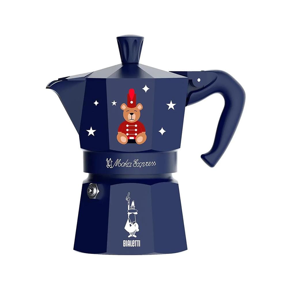 หม้อต้มกาแฟ BIALETTI MOKA EXP 3 BLU TEDDY BEAR 3 ถ้วย สีน้ำเงิน