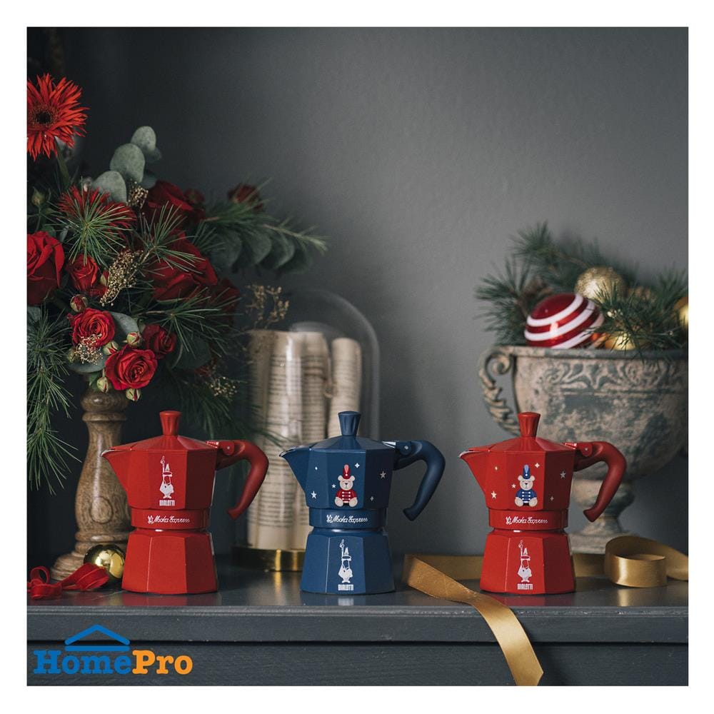 หม้อต้มกาแฟ BIALETTI MOKA EXP 3 BLU TEDDY BEAR 3 ถ้วย สีน้ำเงิน