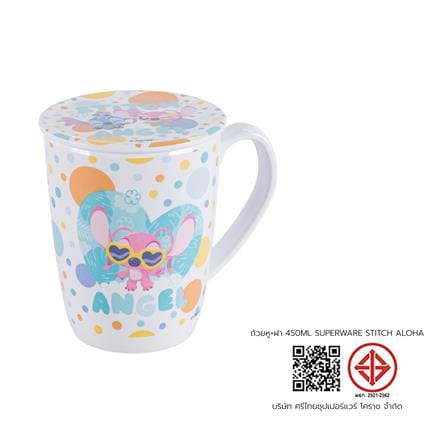 ถ้วยหูเมลามีนพร้อมฝา 450 มล. SUPERWARE STITCH ALOHA_1