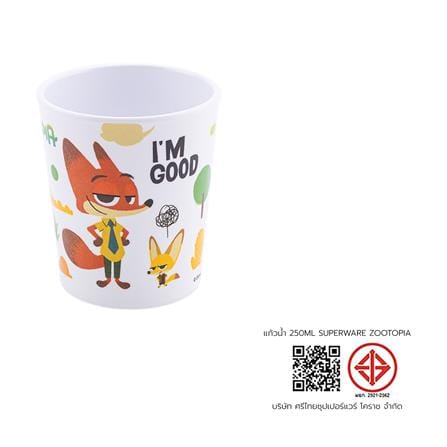 แก้วน้ำเมลามีน 250 มล. SUPERWARE ZOOTOPIA_1