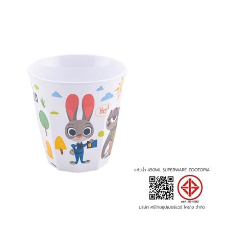 แก้วน้ำเมลามีน 450 มล. SUPERWARE ZOOTOPIA_1