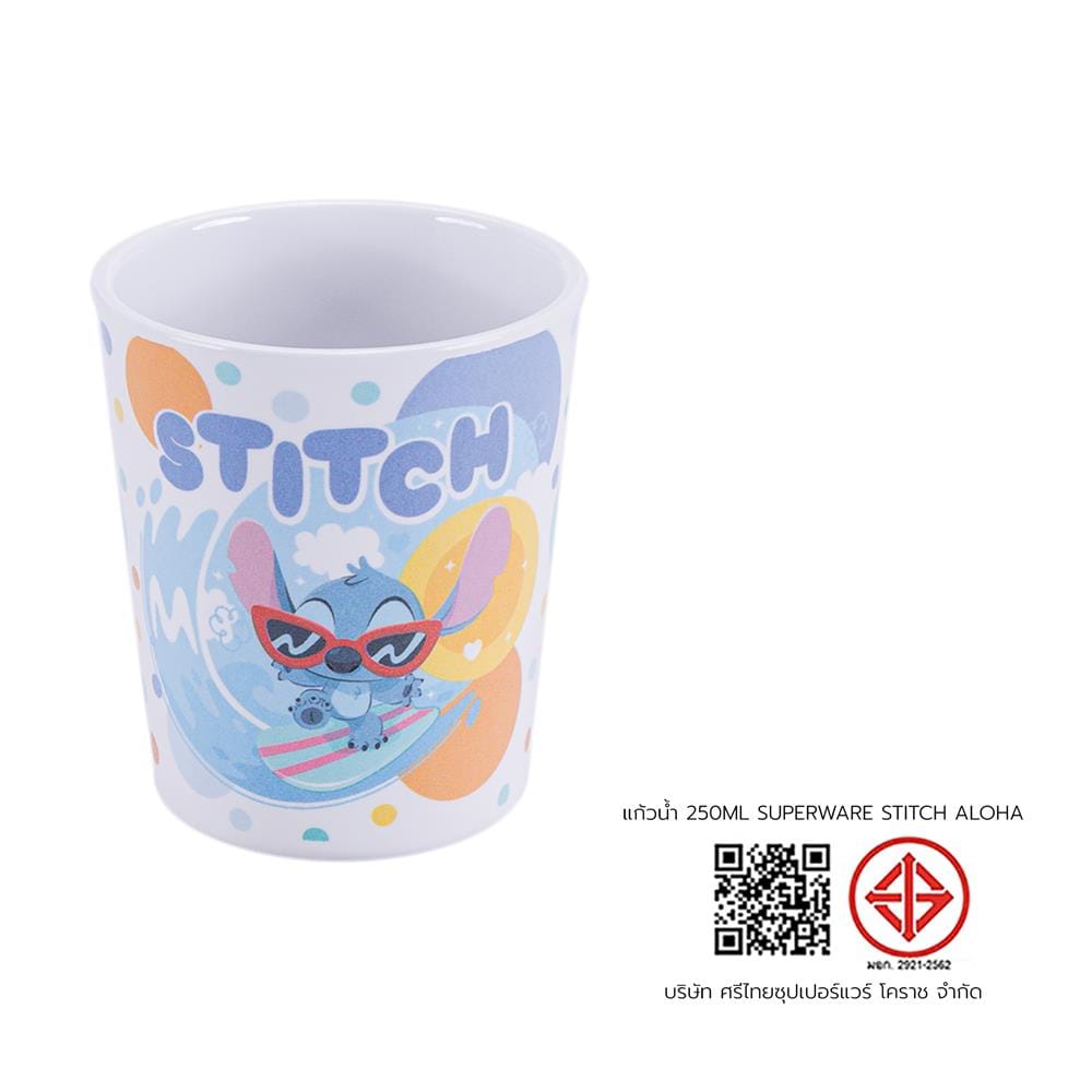 แก้วน้ำเมลามีน 250 มล. SUPERWARE STITCH ALOHA