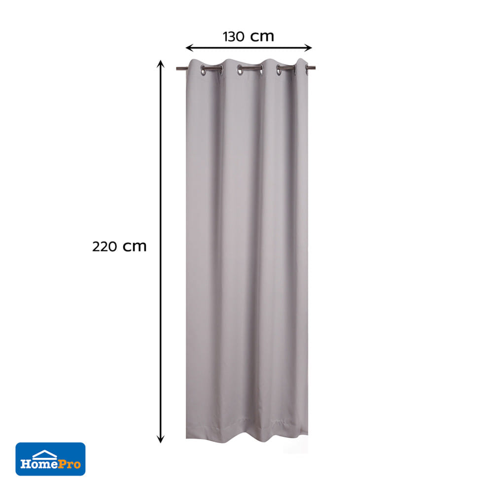 ผ้าม่าน EYELET HOME LIVING STYLE PIM UV 130x220 ซม. สีเทา
