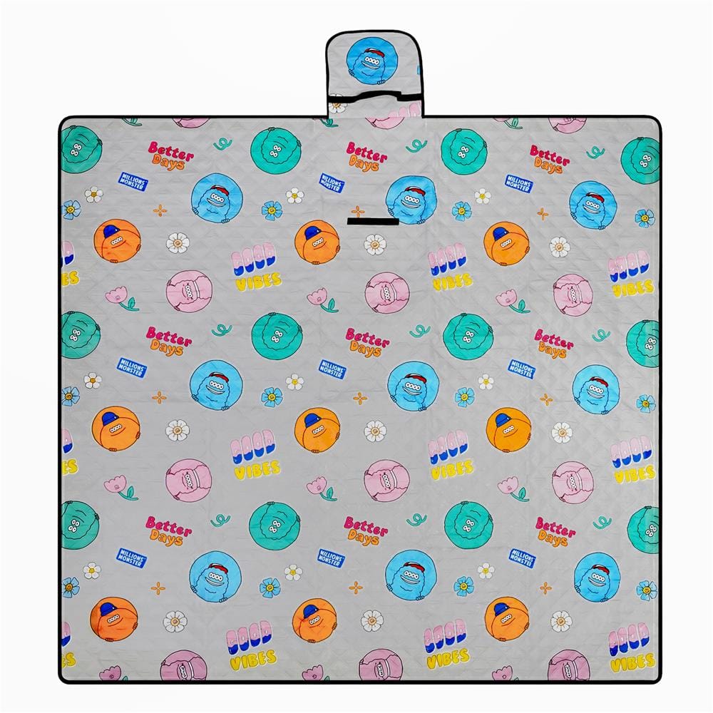เสื่ออเนกประสงค์ SNAZZ MONSTER 195x195 ซม. สีเทา_0