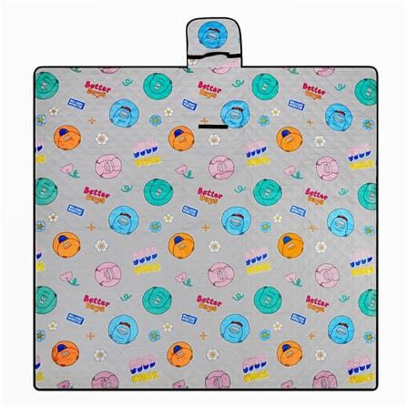 เสื่ออเนกประสงค์ SNAZZ MONSTER 195x195 ซม. สีเทา_1