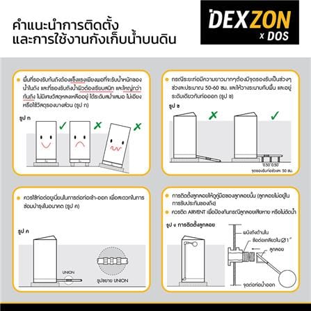 ถังเก็บน้ำ DEXZON GRANIX 2000 ลิตร สี GRANITE GREY_6