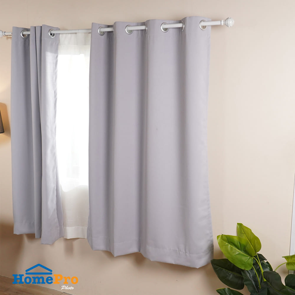 ผ้าม่าน EYELET HOME LIVING STYLE PIM UV 130x160 ซม. สีเทา