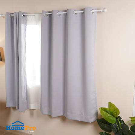 ผ้าม่าน EYELET HOME LIVING STYLE PIM UV 130x160 ซม. สีเทา_5