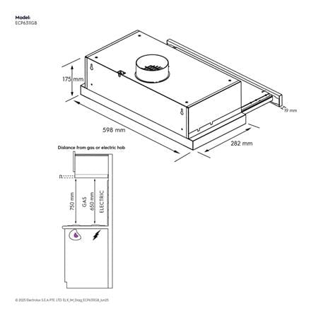 เครื่องดูดควันมาตรฐาน ELECTROLUX ECP6311GB 60 ซม._5
