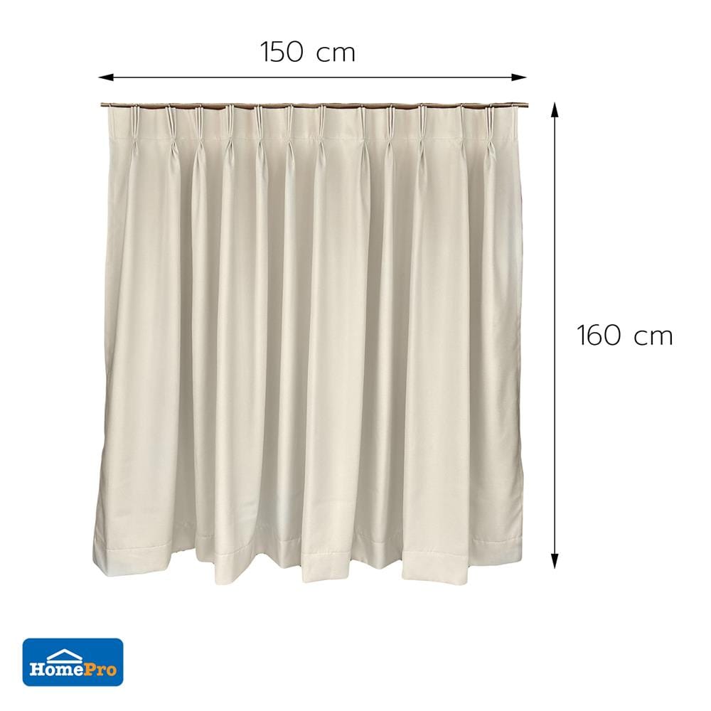 ผ้าม่านจีบ HOME LIVING STYLE MARIM UV 150x160 ซม. สีครีม