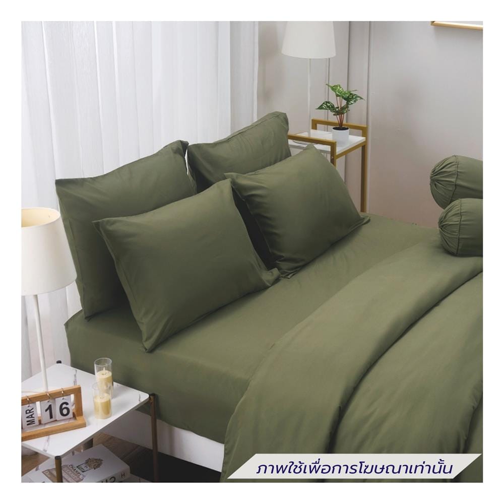 ชุดผ้าปูที่นอน 6 ฟุต (ชุด 6 ชิ้น) FOUNTAIN COLOR 70201-FT GREEN04