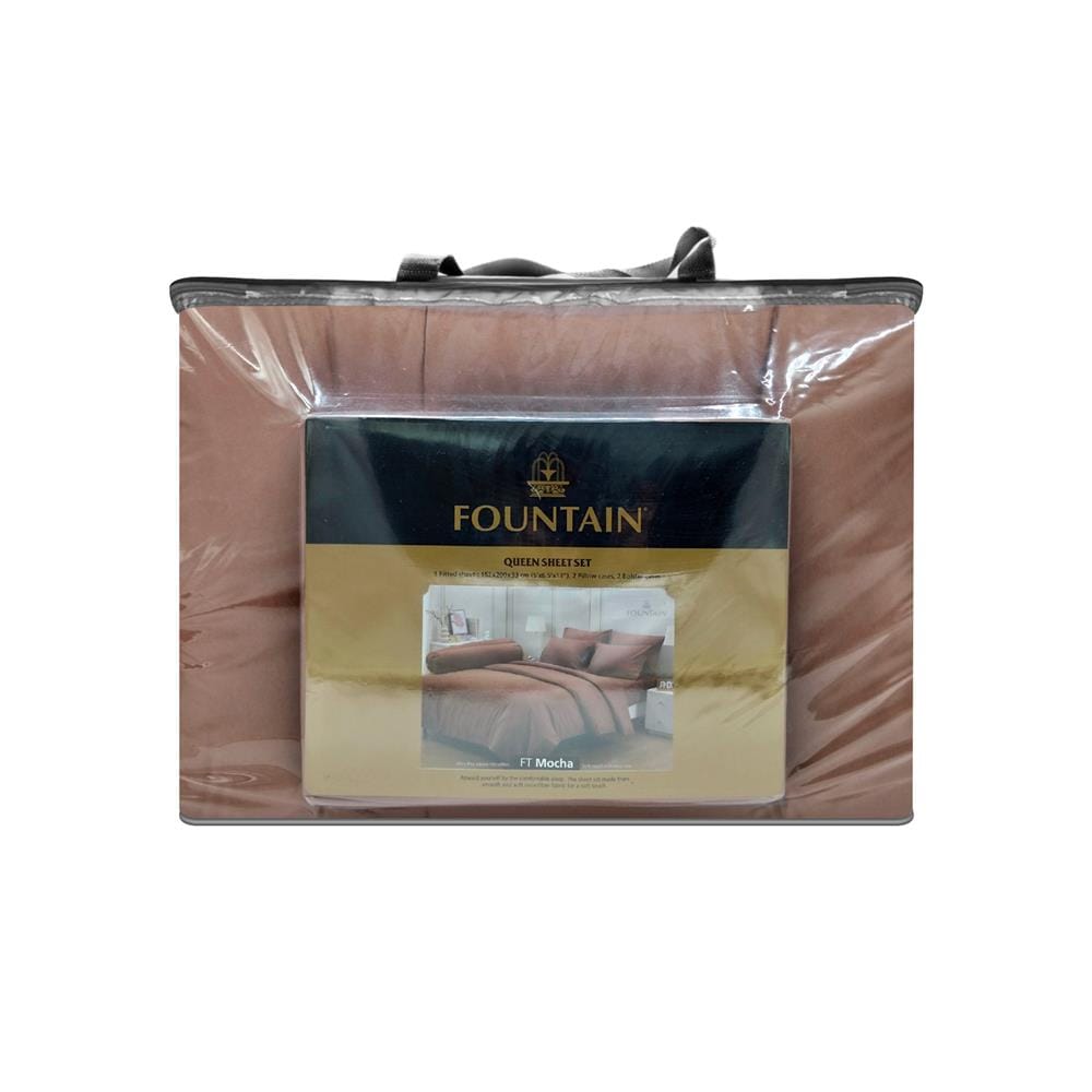 ชุดผ้าปูที่นอน 5 ฟุต (ชุด 6 ชิ้น) FOUNTAIN COLOR 70204-FT MOCHA