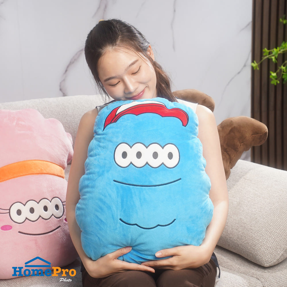 หมอนอิง SNAZZ MONSTER 19.5x15 นิ้ว สีฟ้า