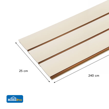 แผ่นผนัง PS CROBERN JC1823 9441F 25x1x240 ซม. สีครีม_4