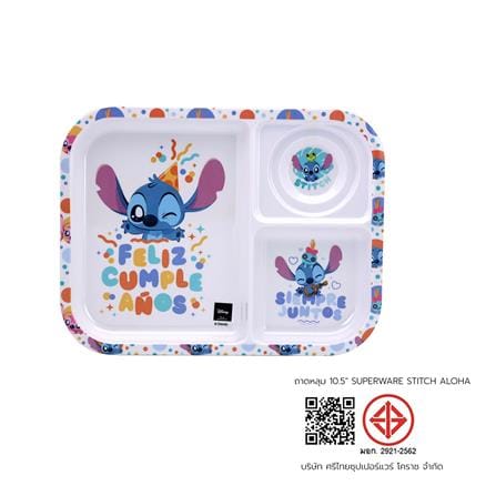 ถาดหลุมเมลามีน 10.5 นิ้ว SUPERWARE STITCH ALOHA_5