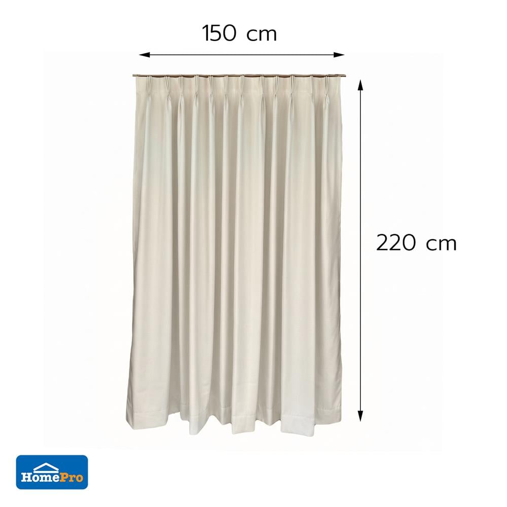 ผ้าม่านจีบ HOME LIVING STYLE MARIM UV 150x220 ซม. สีครีม