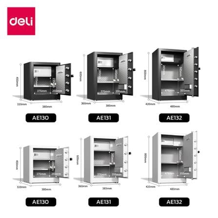 ตู้นิรภัย FINGERPRINT DELI AE132-WH-01 สีขาว_6