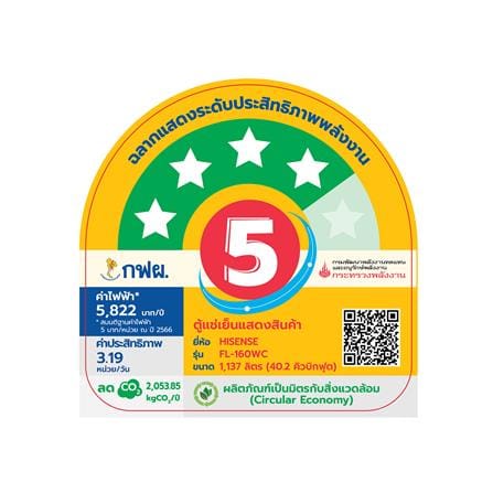 ตู้เครื่องดื่ม 3 ประตู HISENSE FL-160WC 40.2 คิว สีดำ_2