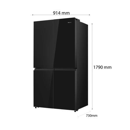 ตู้เย็น MULTI DOOR HISENSE RQ640P5GB 23.3 คิว กระจกดำ_6